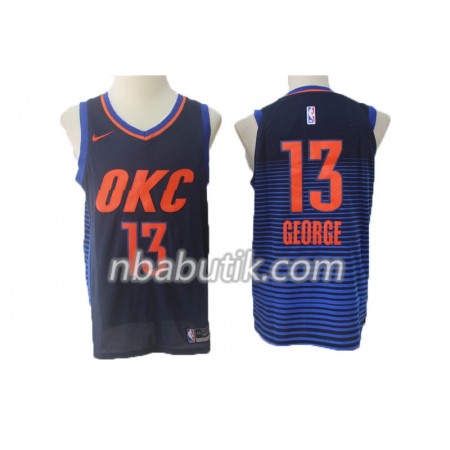 NBA Mænd Trøje Oklahoma City Thunder Paul George 13 Nike 2017-18 Navy Swingman NBA Mænd Trøje Oklahoma City Thunder Paul George 13 Nike 2017-18 Navy Swingman